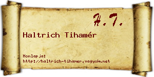 Haltrich Tihamér névjegykártya